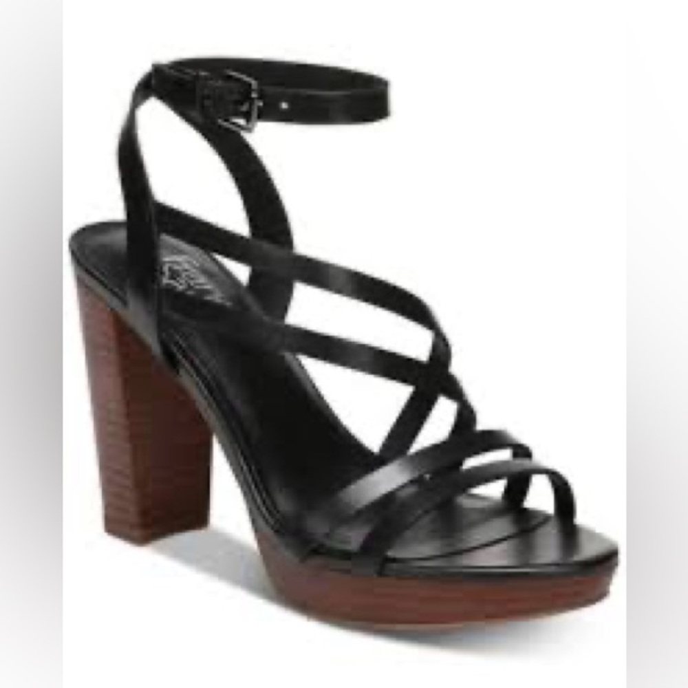 Franco Sarto black  heel straps sandals
